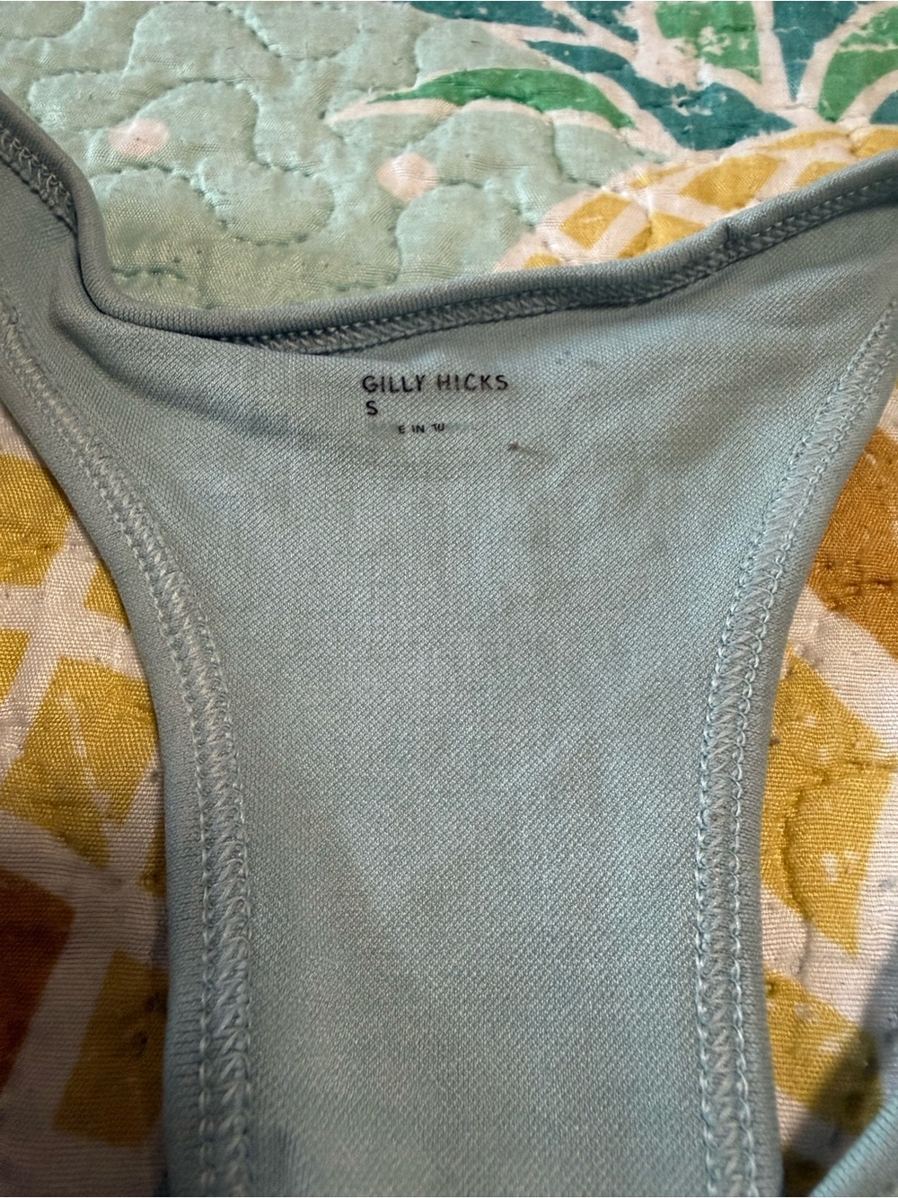 Gilly Hicks Blue-Grey Ribbed Racerback Tank - Picture 2 of 3